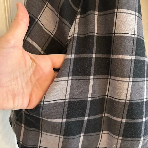 Matilda Jane Reversible Vest with black gray plaid and faux fur size Large - Picture 3 of 9